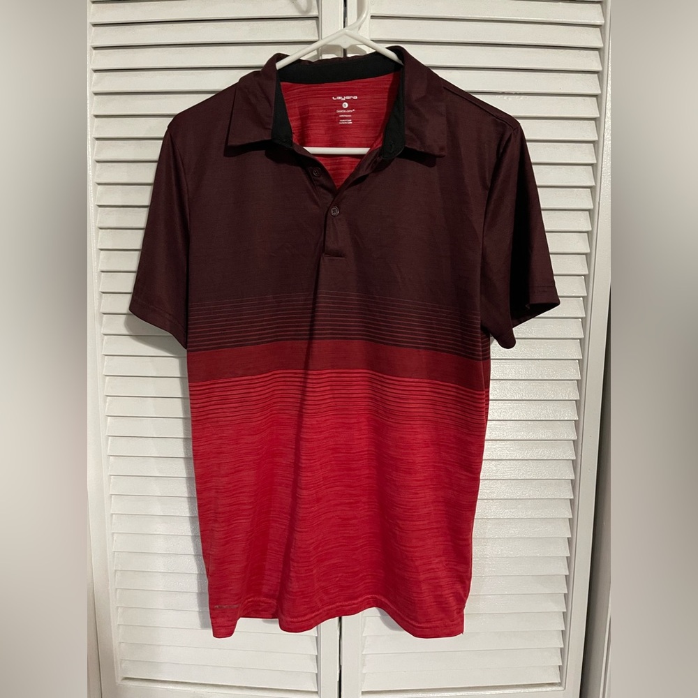 Men's/Teen Red Gradient Polo Shirt